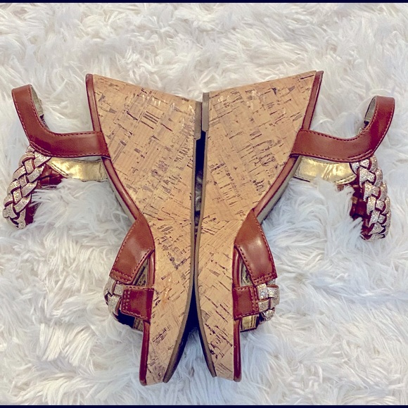 Unisa cork wedge platform pump sandal. - Picture 3 of 7